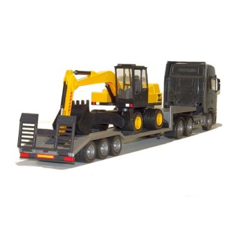 Emek 30603 Scania S Next Gen z naczepą i koparką - czarna