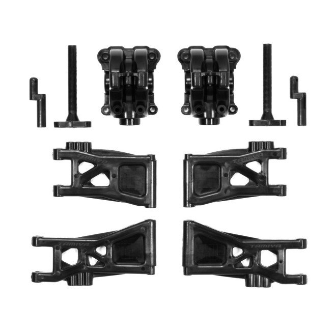 Reinforced Carbon Fiber Lower Suspension Arms and Gear Cover for Tamiya TT-02B