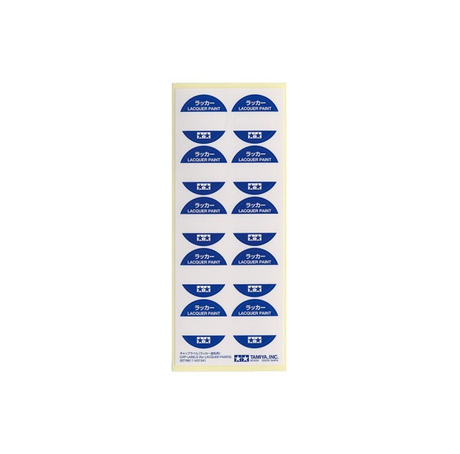 Tamiya 87196 Self-Adhesive Labels for Lacquer Paints