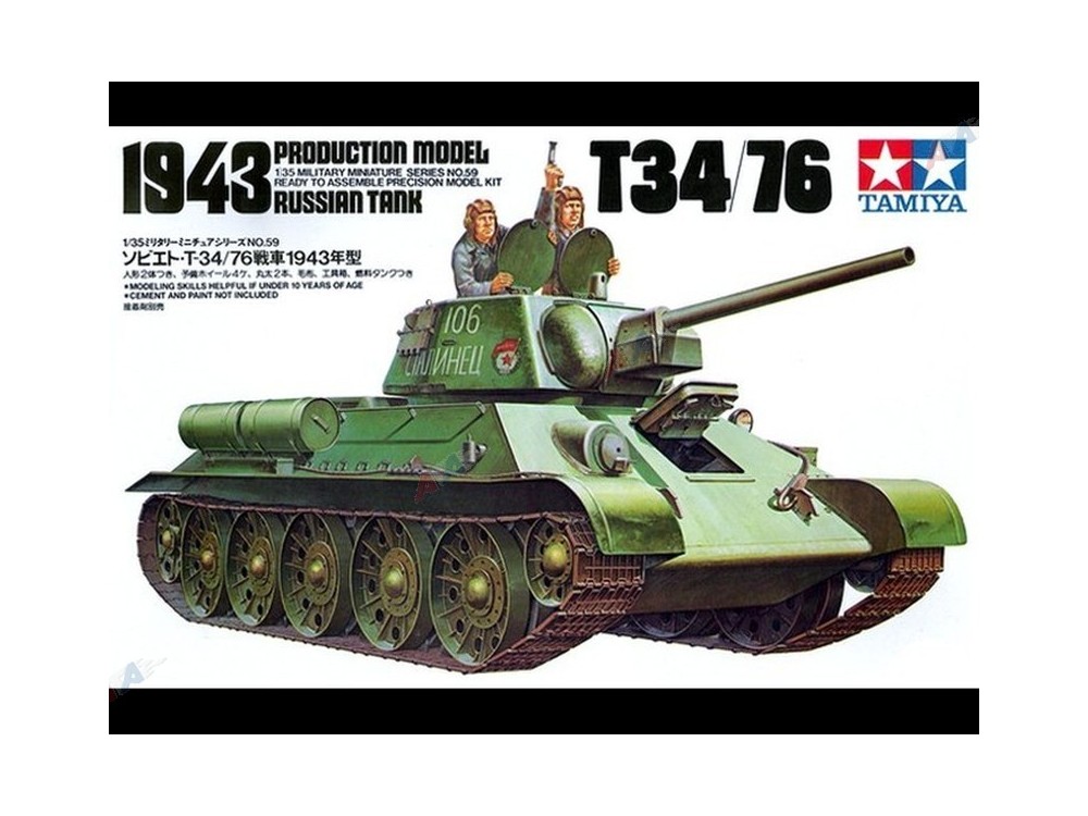 Tamiya 35059 135 Russian Tank T3476 1943