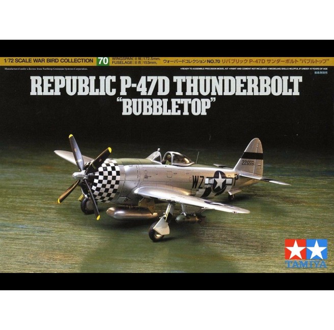 1/72 Republic P-47D Thunderbolt Bubbletop Tamiya 60770
