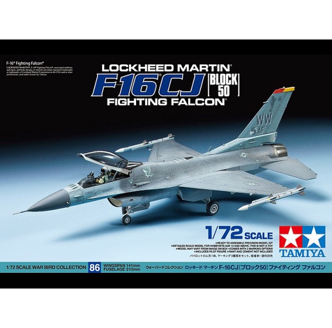 1/72 F-16 CJ Fighting Falcon Block 50 Tamiya 60786