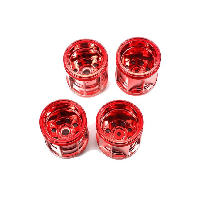 Red Metallic 1:10 WR-02 Wheels Set by Tamiya 47387