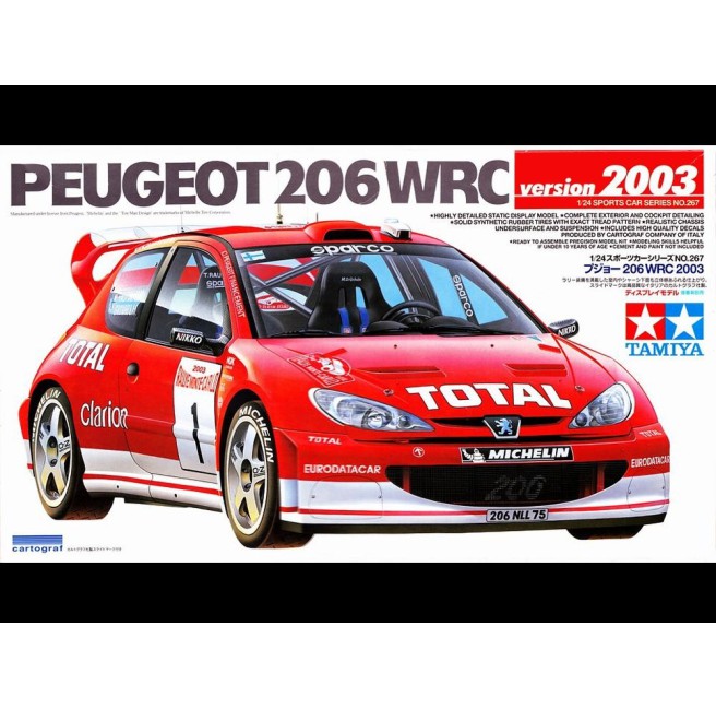Tamiya 24267 1/24 Peugeot 206 WRC 2003 - foto 1
