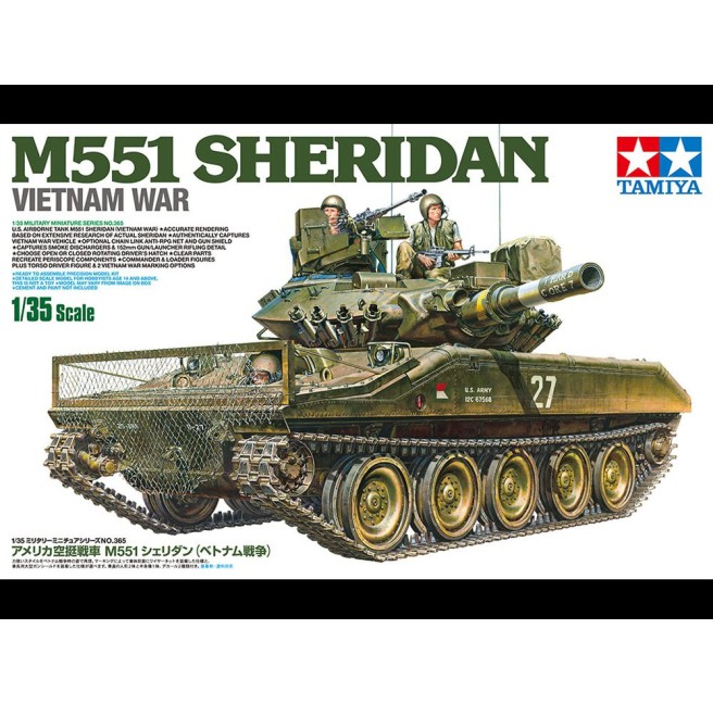 US Airborne Tank M551 Sheridan Model Kit by Tamiya 35365