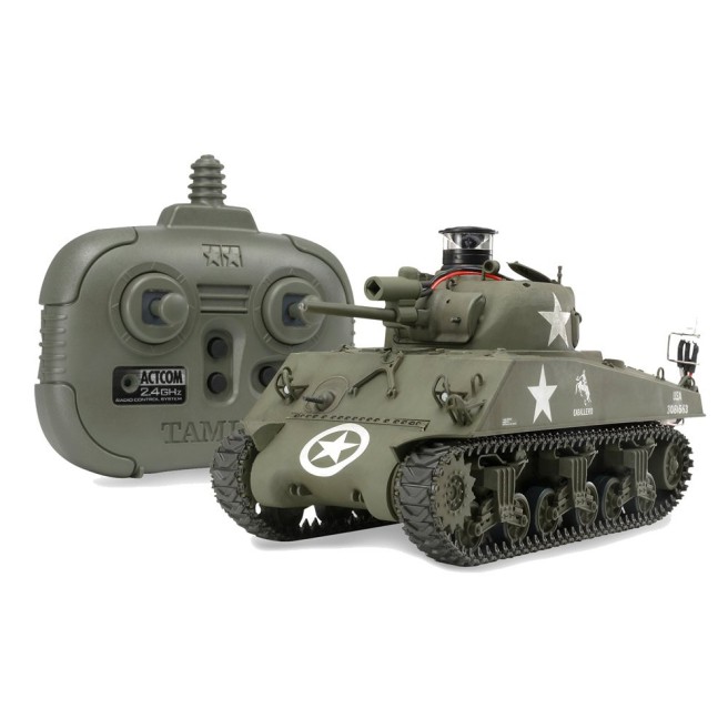 Tamiya 48212 Czołg Sherman M4A3 2,4GHz + Infrared-Battle System - foto 1