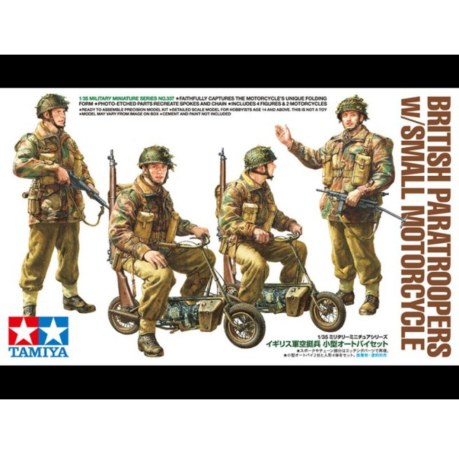 1/35 British Paratroopers Set w/Small Motorcycle Tamiya 35337