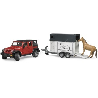 Bruder 02926 Jeep Wrangler Unlimited Rubicon z przyczepą