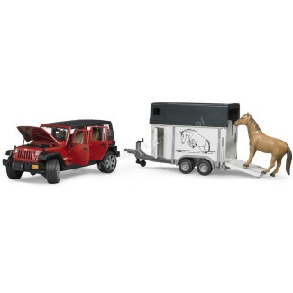 Bruder 02926 Jeep Wrangler Unlimited Rubicon z przyczepą