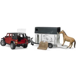 Bruder 02926 Jeep Wrangler Unlimited Rubicon z przyczepą
