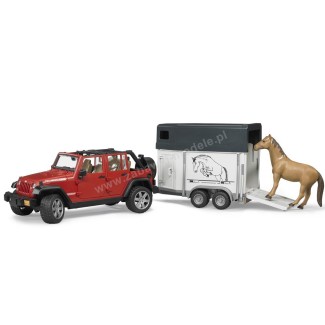 Bruder 02926 Jeep Wrangler Unlimited Rubicon z przyczepą