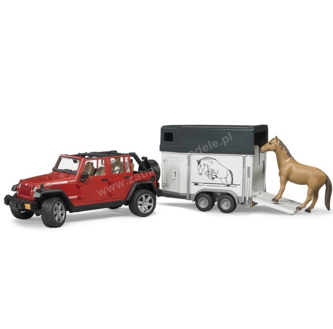 Bruder 02926 Jeep Wrangler Unlimited Rubicon z przyczepą