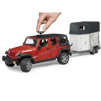 Bruder 02926 Jeep Wrangler Unlimited Rubicon z przyczepą