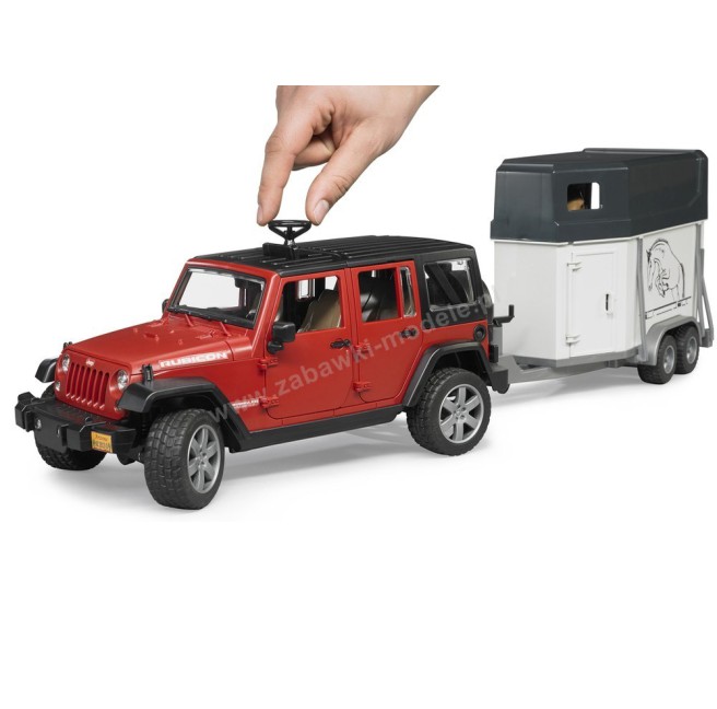 Bruder 02926 Jeep Wrangler Unlimited Rubicon z przyczepą