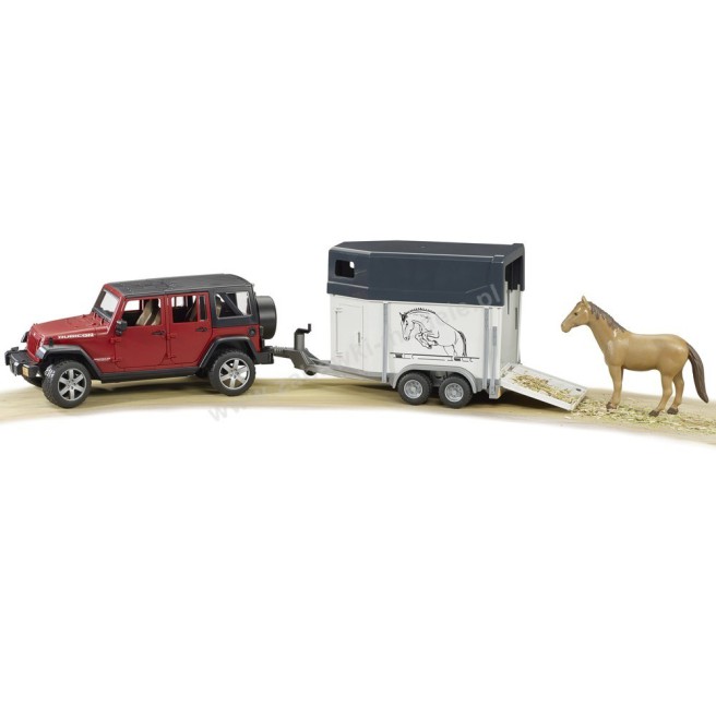 Bruder 02926 Jeep Wrangler Unlimited Rubicon z przyczepą