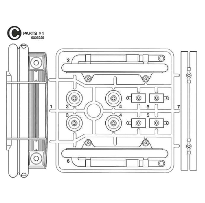 Chromierter Stoßfänger Tamiya 19005229