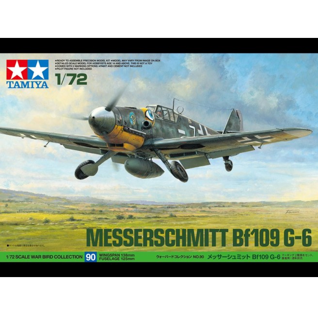 Messerschmitt Bf 109 G Model Kit 1/72 Scale by Tamiya