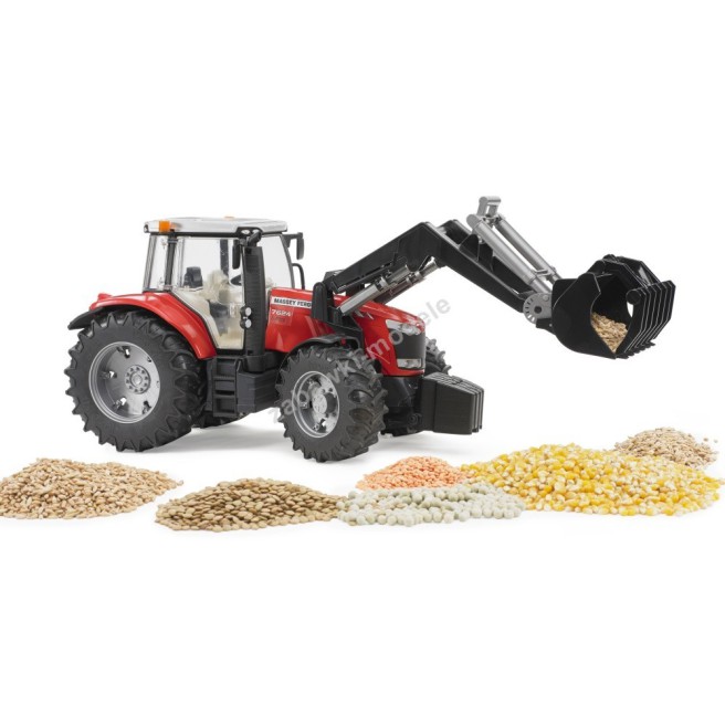 Bruder 03047 Traktor Massey Ferguson 7600 z ładowarka