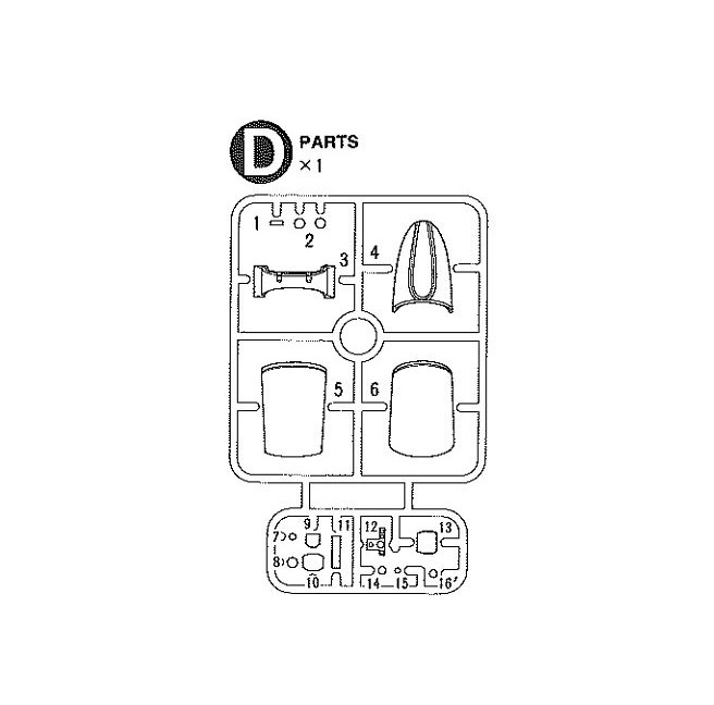 1/32 F-4E Phantom II Transparent D Parts Kit by Tamiya