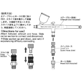 Quick Hose Joint with Tamiya Plugs - Compatible with Spray-Work Series Aerographs
