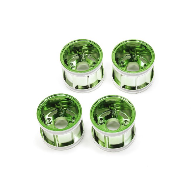 Green Plated Wheel Rims Set for 1:10 2WD Off-Road RC Cars