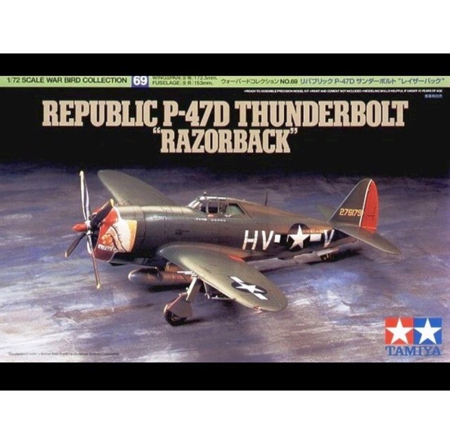 1/72 P-47D Thunderbolt Razor Back Tamiya 60769