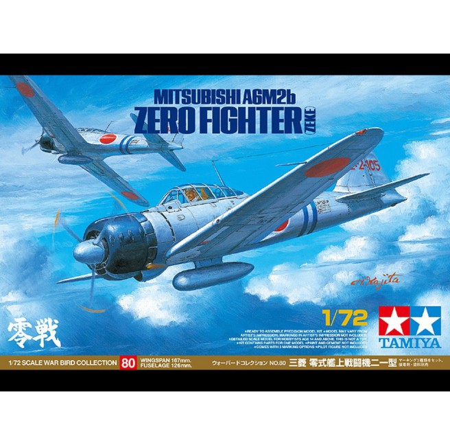 1/72 Mitsubishi A6M2b Zero Fighter ZEKE Tamiya 60780