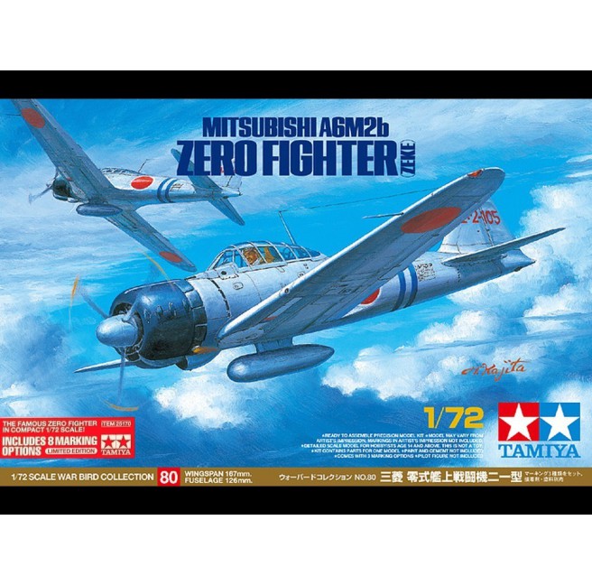 Tamiya 25170 1/72 A6M2b Zero Fighter Zeke 8 ver. - foto 1