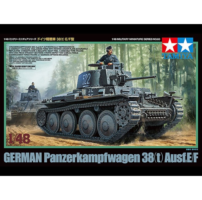 Tamiya 32583 1/48 German Panzerkampfwagen 38t E/F - foto 1