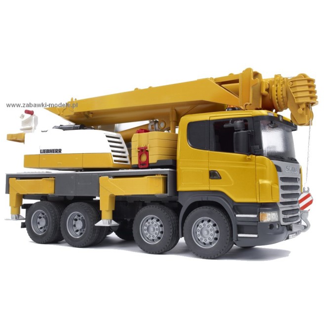 Bruder 03570 Scania R Dźwig z modułem sygnalizacyjnym