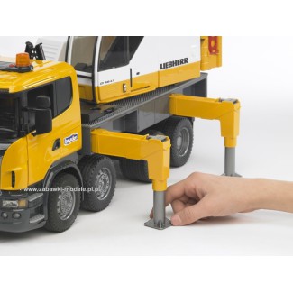 Bruder 03570 Scania R Dźwig z modułem sygnalizacyjnym