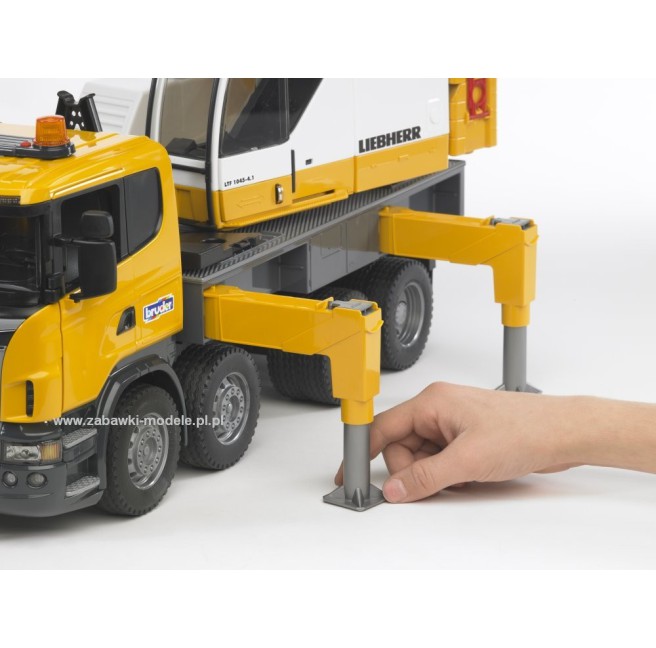 Bruder 03570 Scania R Dźwig z modułem sygnalizacyjnym