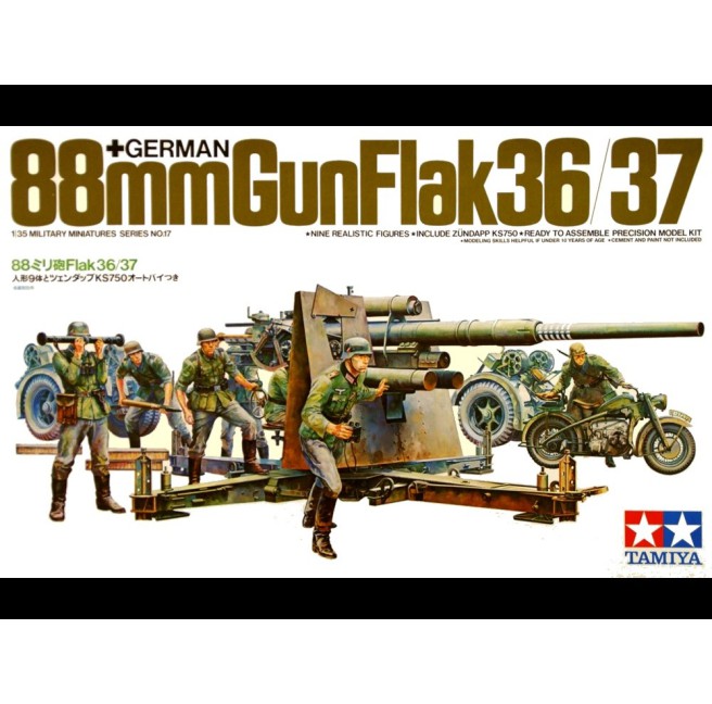 1/35 88mm Gun Flak36/37 Tamiya 35017