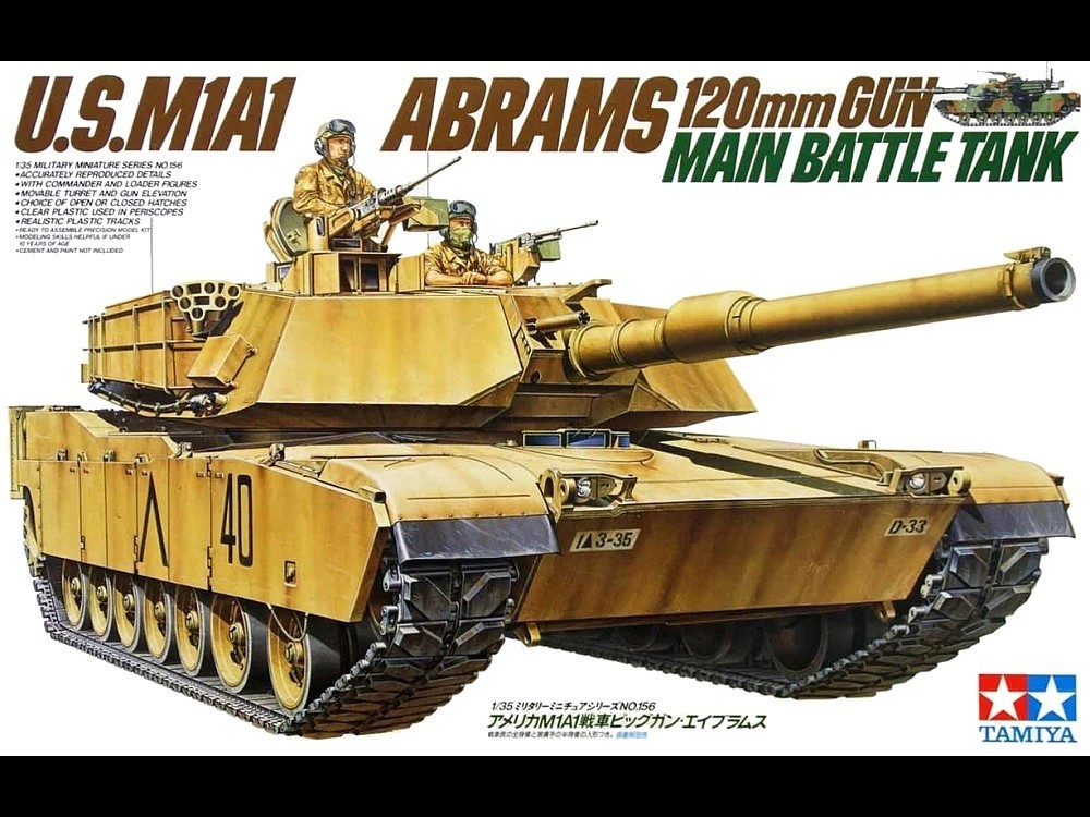 Model czołgu 1/35 M1A1 Abrams 120mm Gun Tamiya 35156