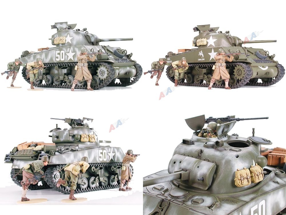 Tamiya 35250 WW2 US Medium Tank M4A3 Sherman 75mm Gun 1:35 Military  Miniatures Series n°250 MIB