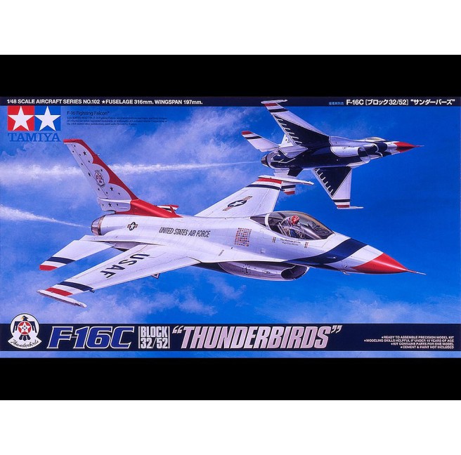 Tamiya 61102 1/48 Lockheed F-16C Block 32/52 Thunderbirds - foto 1