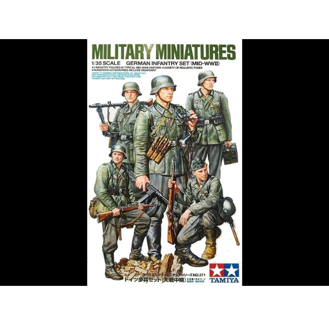 Deutsches Infanterie-Set Mittlerer Zweiter Weltkrieg 1/35 von Tamiya