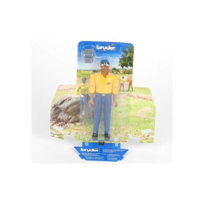 Construction Worker Figure for Bruder Toy Vehicles