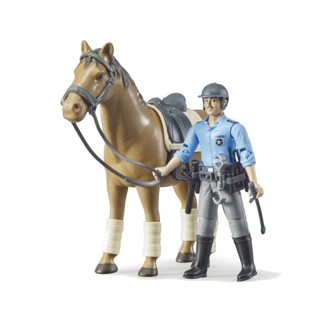 Bruder 62507 BWorld Zabawka figurka policjanta na koniu
