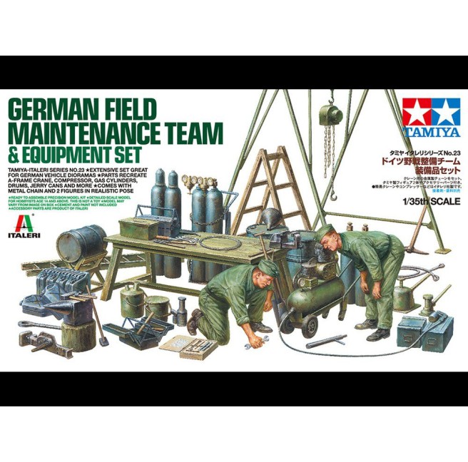 Tamiya 37023 German Field Maintenance Team Model Kit