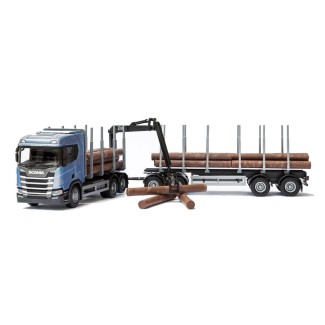 Emek 70604 Scania R450 6x4 transporter drewna niebieski - foto 1