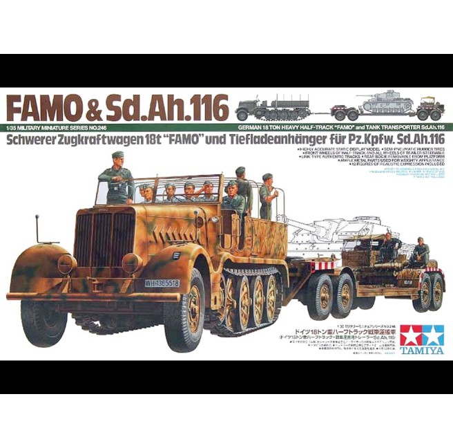 1/35 German 18ton Heavy Half-Track Famo and Tank Transporter Sd.Ah. Tamiya 35246
