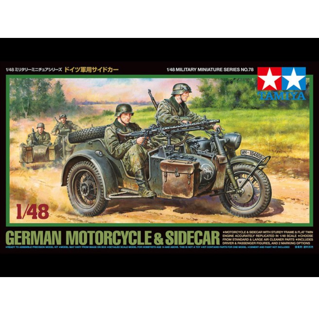 1/48 German Motorcycle/Sidecar Tamiya 32578