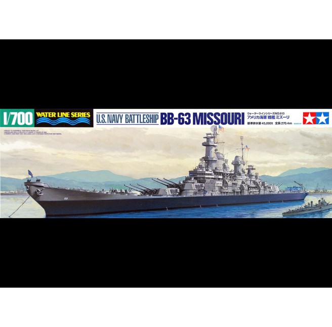 Tamiya 31613 1/700 US Navy Battleship BB-63 Missouri - foto 1