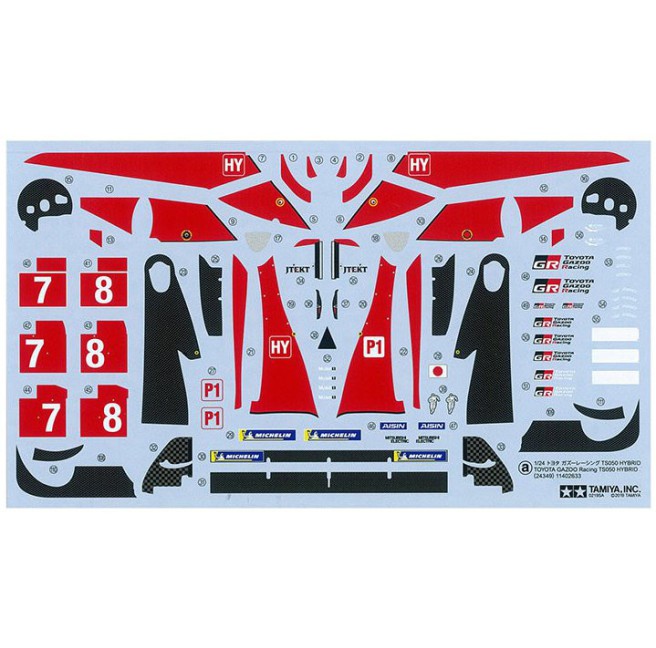 1/24 Toyota Gazoo Racing TS050 Decal Set