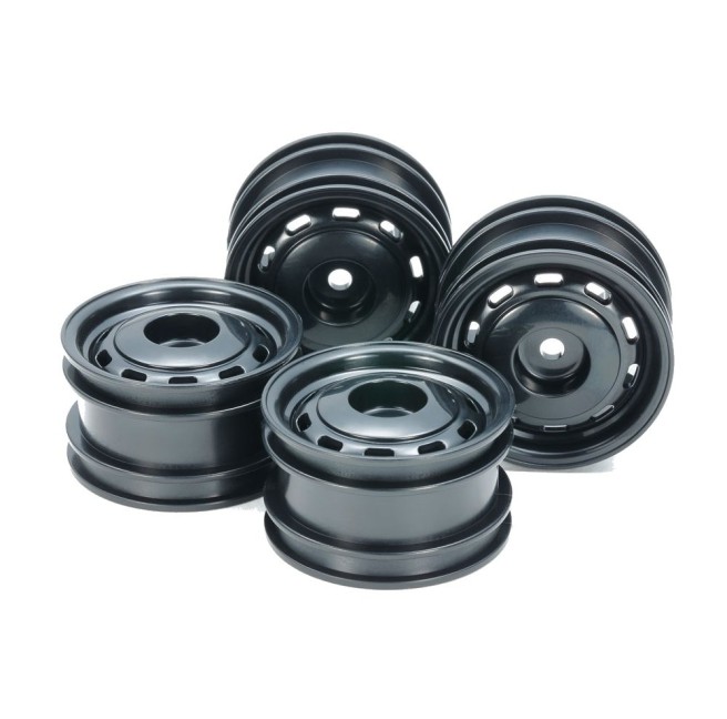 Tamiya 47450 Black RC 4WD Wheels Set