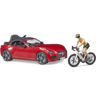 Bruder 03485 | Roadster with racing bicycle and cyclist