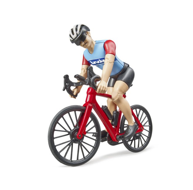 Bruder 63110 | Zabawka Figurka kolarza z rowerem | bWorld - foto 1