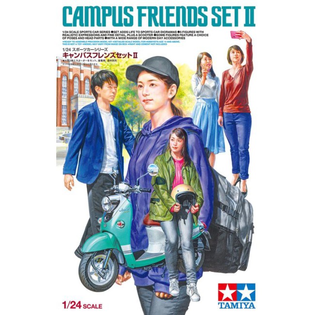 Campus Friends Set II - 1/24 Figure and Scooter Kit