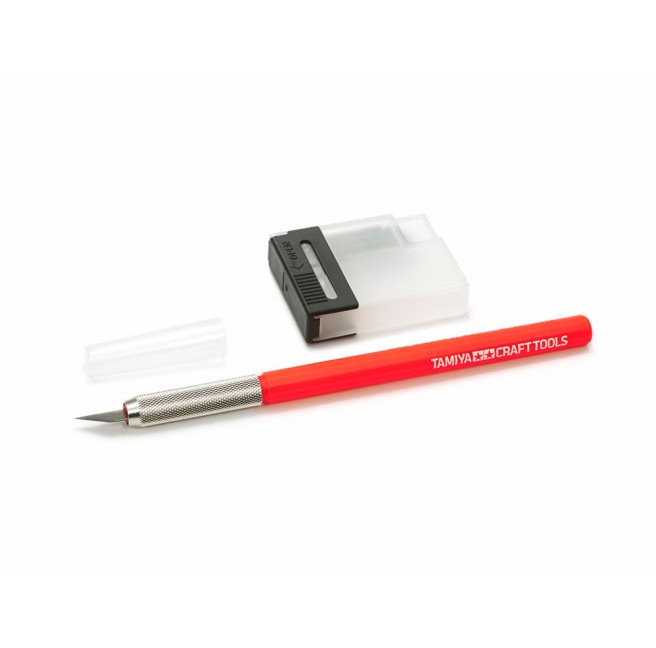 Nożyk modelarski skalpel - czerwony Tamiya 69938